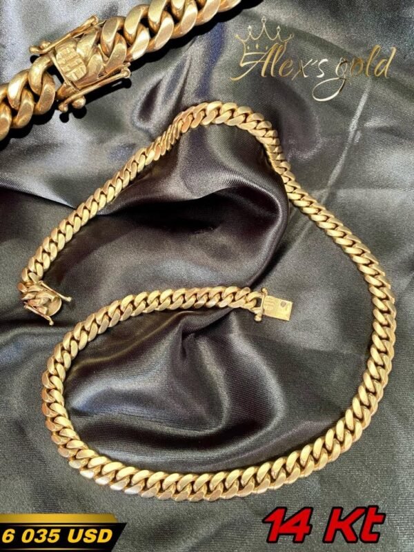 Manilla larga de oro 14k