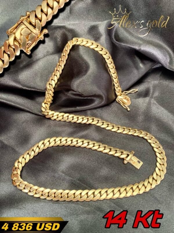 Manilla larga oro 14k