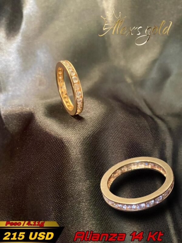 Anillo Alianza oro 14k